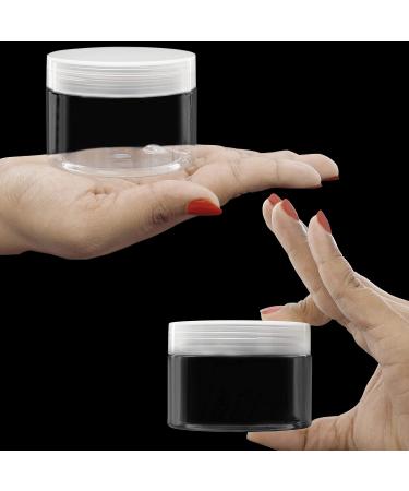 Buy Belle Vous Empty Transparent Cosmetics Containers - 150ml Round Plastic D schen | Leak-Proof & Airtight for Makeup Cream Nail Design | Set of 12 - Buy Online on GoSupps.com