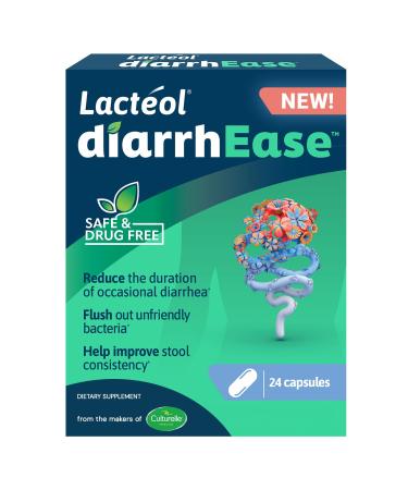 Lact ol diarrhEase- a Safe, Drug Free and clinically Tested postbiotic Strain That Helps soothes Occasional Digestive Upset and Shortens The Duration of Occasional Diarrhea, 24 Count