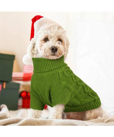 Elegant Hjumarayan Dog Sweater for Medium-Sized Dogs - Warm & Stylish with Leash Hole - Perfect for French Bulldogs (Green XL 62cm Chest 46cm Back) - Buy Online on GoSupps.com