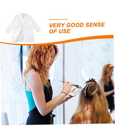 HONMEET Hairstylist Work Clothes Hair Stylist Smock Barber Smock Hairdresser Smock Hairdresser Workwear Pet Grooming Apron for Women Pet Grooming Work Clothes Nylon Polyester White - Buy Online on GoSupps.com