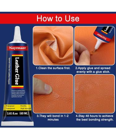 Nayrmaer Leather & Fabric Glue | Permanent, Clear & Washable | Ideal for Bonding Leather, Fabric & Substrates | 1 Pack - Buy Online on GoSupps.com