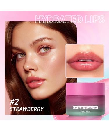 Moisturizing Lip Mask | 15g Dual Color Plumping Cream | Nighttime Lip Balm with Silicone Brush For Women and Men with Chapped Lips Makeup Improves Dryness - Buy Online on GoSupps.com