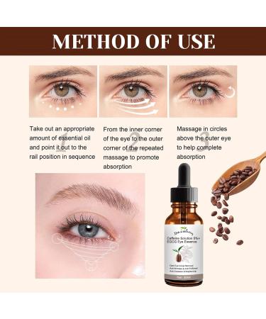 Trendyfave Caffeine Eye Serum Caffeine Solution 5% + EGCG Under Eye Cream for Dark Circles and Puffy Eyes Fade Fine Line Eye Bag Removal Anti Aging Eye Serum 30ml - Buy Online on GoSupps.com