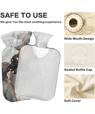 Luxury Marble Hot Water Bottle with Cover - Pain Relief & Heating Bag for Pregnant Women - 1L International Shipping - Buy Online on GoSupps.com