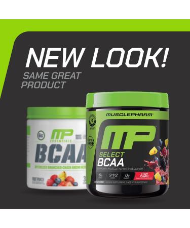 MusclePharm Essentials BCAA Powder, Pre & Post Workout Recovery Drink, Supports Muscle Recovery & Energy, Essential Amino Acids, 30 Serv, Fruit Punch - Buy Online on GoSupps.com