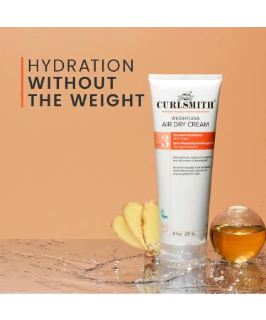 CURLSMITH Weightless Air Dry Cream - Vegan Leave-In Conditioner - Smooths Hair - 8 fl oz - Buy Online on GoSupps.com
