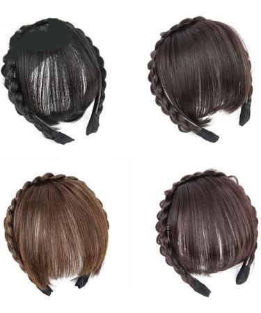 Bangs Hair Clip Hair Accessories Synthetic Headband Air Bangs Wigs with Braids Heat Resistance Clip in Hair Extensions Hairpieces for Women Bangs Clip in Hair(Color:2M33) - Buy Online on GoSupps.com