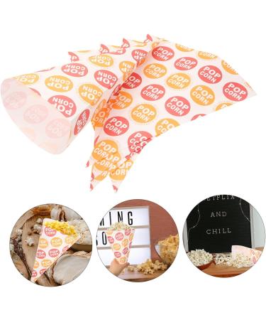 minkissy 50pcs Popcorn Bag Christmas Gift Bags Treat Bags Snacks Cookies Pink Popcorn Clear Goody Bags Piping Bags Halloween Candy Goodie Bag Treats for Child Paper Disposable Biscuit - Buy Online on GoSupps.com