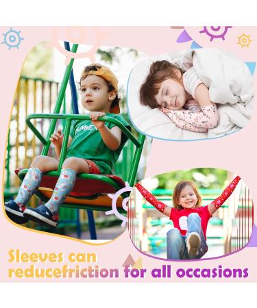Fourluoo 6 Pairs Elastic Eczema Sleeves for Kids Scratch Sleeves Toddler Itch Relief Soft Arm Leg Covers UV Protection(Mixed Cartoon) - Buy Online on GoSupps.com