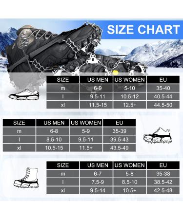 Wirezoll Ice Cleats Crampons for Hiking Boots - 24 Teeth Black Spikes for Men and Women - Buy Online on GoSupps.com