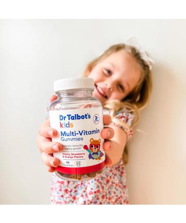 Dr. Talbot's Kids Multi-Vitamin Gummies - Immunity & Growth Support for Children - 60 Gummies - Strawberry Cherry & Orange - Vitamins A C B-12 Zinc - 2+ Years - Buy Online on GoSupps.com