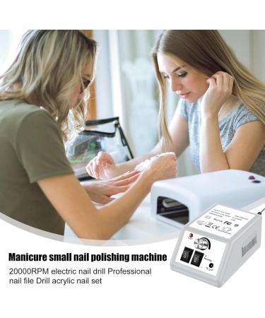 Shakven Manicure Pedicure Tools | Portable Electric File Nail Drill Machine Powerful Nail Tools with 6 Metal Drill Bits Electric Nail Drills White#c - Buy Online on GoSupps.com