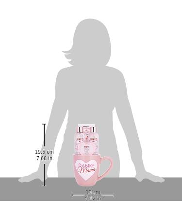 Brubaker Cosmetics Thanks Mama 5-Part Bathing & Shower Set - Roses Vanilla Fragrance - Perfect Pink Gift Set for Mother's Day in Heart Decor Cup - Buy Online on GoSupps.com