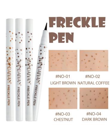 Natural Freckles Pen Duo - Waterproof & Long-Lasting Chestnut & Dark Brown Color Makeup Pens for Sun-Kissed Look - Buy Online on GoSupps.com