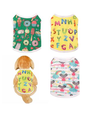 3 pieces of dog shirts breathable puppy dogs shirts small dog shirt soft cat tank vest t-shirt summer dog clothing pet clothing for little dog cat (green XL) xl green - Buy Online on GoSupps.com