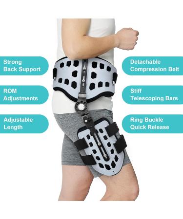Buy Abduction Hip Brace - Post Op ROM Stabilizer for Joint Protection & Sciatica Pain Relief | Universal Fit for Men & Women - Buy Online on GoSupps.com