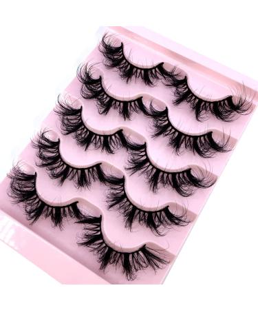 Natural Look Cat Eye Lashes - 5 Pairs 16MM Fox Faux Mink Wispy Eyelashes (MSD11) - International Shipping Available - Buy Online on GoSupps.com