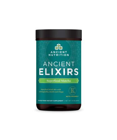 Ancient Nutrition Matcha Green Tea Powder with Ashwagandha - 20 Servings