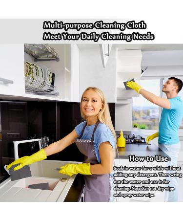 XANGNIER Thickened Magic Cleaning Cloth 8 Pcs - Lint Free & Reusable Microfiber Rag for Windows, Mirrors, Glass & Car Cleaning - Gray - Buy Online on GoSupps.com