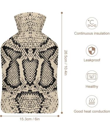 Hot Water Bottle with Lid | Snake Texture Rubber Pain Relief Bag for Cramps & Warmth - Buy Online on GoSupps.com
