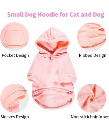 Furryilla Pet Clothes: Dog Hoodies Sweatshirt with Hood and Pockets (M Pink) - Medium Pink Dog Hoodie - Buy Online on GoSupps.com