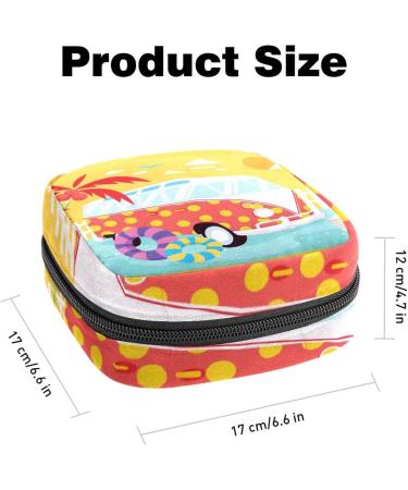 Buy Women's Bonds Storage Pockets - Stillpad Keeper Coconut Tree Yellow Pattern Portable Period Kit | Stylish Feminine Product Bag for Girls - Buy Online on GoSupps.com