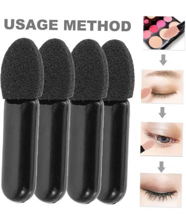 Outanaya 100pcs Mini Eyeshadow Swab Lipstick Brush Applicator Eyelash Spoolie Lip Balm Brush Plastic Black - Buy Online on GoSupps.com