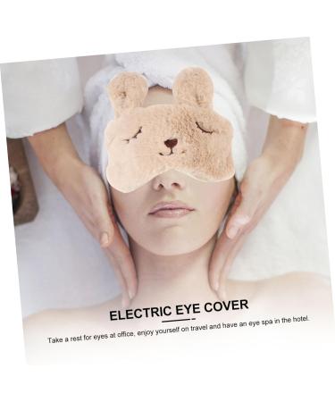 Beaupretty USB Heating Eye Mask Electric Blindfold Faux Fur Eye Mask Rechargeable Eye Mask Decorative Eye Pad Light Blocking Night Eye Cover Eyemask Flannel Goggles Travel Cosmetic Beige 20.5x10x0.8cm - Buy Online on GoSupps.com