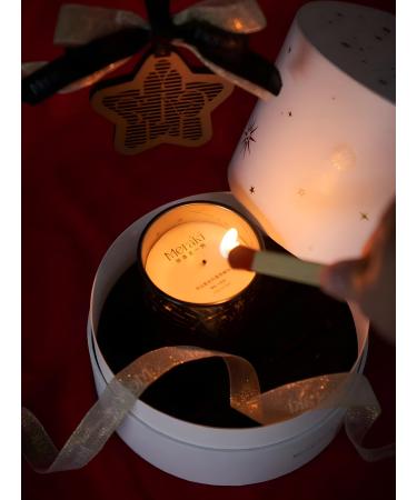 Premium Fragrance Gift Box an Elegant Soothing Perfumed Candle & an Adorable Floral Scented Hanging Fragrance Long-lasting Fragrance for Gift Home Aromatherapy (B Woody & Floral)