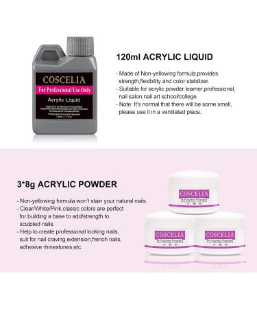 Acrylic Nail Kit with Pink, White, Clear Powder and 120ml Liquid - 3D Nail Art Mold, French Nails Extension Set for Beginners - Nail Art Starter Kit (130 pcs) - Buy Online on GoSupps.com