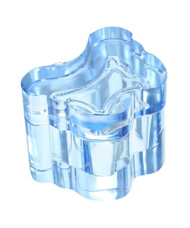minkissy Glass Acrylic Nail Supplies Nail Dish for Acrylic Nails Nail Art Dish Cup Multi-function Manicure Cup Nail Dish Bowl with Lids Acrylic Nail Tools Nail Art Cup Major Accessories 7x5.6cm Blue