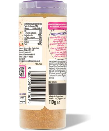 Schwartz x Nadiya Bell Pepper Oregano & Garlic All Purpose Seasoning Drum 110g - Buy Online on GoSupps.com