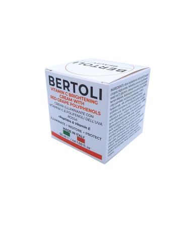 BERTOLI Brightening Cream Polyphenol Moisturizer for the Look of Dark Spots with Peptides Hyaluronic Acid Vitamin C & Grape Antioxidants | Italian Skincare | Clean Vegan - Buy Online on GoSupps.com