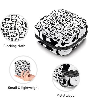 Anna Cowper Chinese Panda Pattern Sanitary Napkin Storage Bag - Portable Menstrual Cup Pouch for Women and Teen Girls - Multi-colored - Buy Online on GoSupps.com