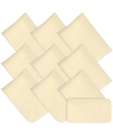 10 Pieces Chamois Pottery Tools Chamois Cloth Pottery Trimming mud Tools Pre Cut Drying Natural Car Soft Small Leather Chamois Ceramic Craft Supplies for Pot Rim Smoothing Pottery (4.7 x 3.1 Inch)