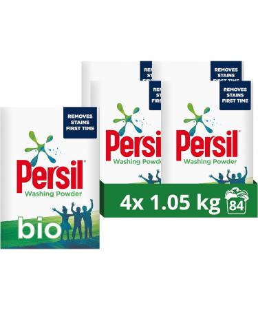 Persil Bio Washing Powder 100% recyclable pack for stain removal first time 4x 1.05 kg (84 washes) (Pack of 2) - Buy Online on GoSupps.com