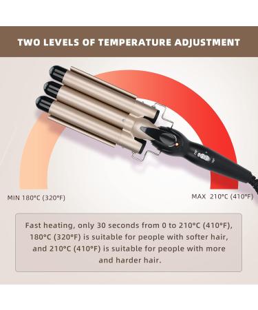 Hair Waver Curling Iron - 3 Barrel Wand for Short Hair - Best Hair Styling Tool (US22mm - Buy Online on GoSupps.com