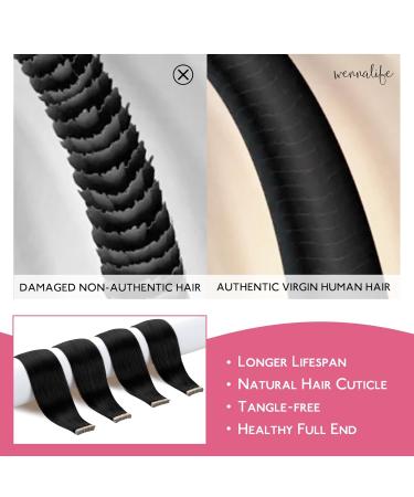 Salife Tape Extensions - Real Hair Deep Black 10pcs 20g 30cm Invisible Extensions for Girls - Buy Online on GoSupps.com