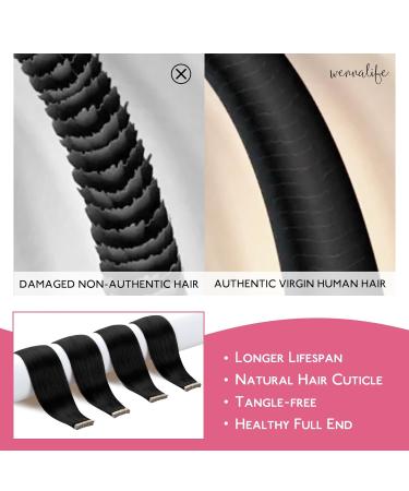 Shop If -Salt Tape Extensions Real Hair Deep Black - 10pcs Invisible Tape-In Extensions 45cm | 25g Quality Hair Extensions for Girls - Buy Online on GoSupps.com
