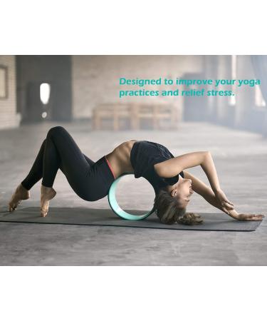 Yoga Wheel Set for Back Pain Relief & Improved Poses - 3 Pack (13, 10, 6) with Free Yoga Strap - Green Black - Buy Online on GoSupps.com