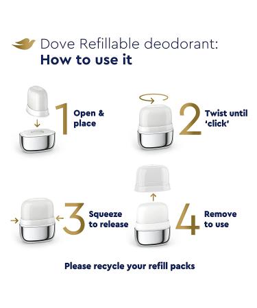 Dove Refillable Deodorant Starter Kit - Coconut & Pink Jasmine 1.13 oz | 0% Aluminum - Buy Online on GoSupps.com