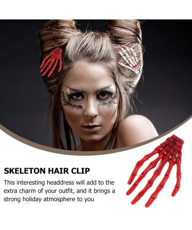 Buy Minkissy 8pcs Halloween Skeleton Hair Accessories Colorful Skull Hair Clips for Spooky Styles - Buy Online on GoSupps.com