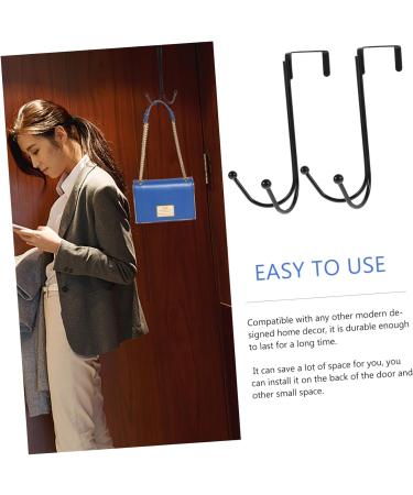 ULTECHNOVO Wall Mount Clothing Rack 4 Pcs Hangers Hat Hooks Hat Hanger Wreath Hanger Towel Hooks Door Hook Door Frame Partition 20X11X13.5CMx2pcs Blackx2pcs - Buy Online on GoSupps.com