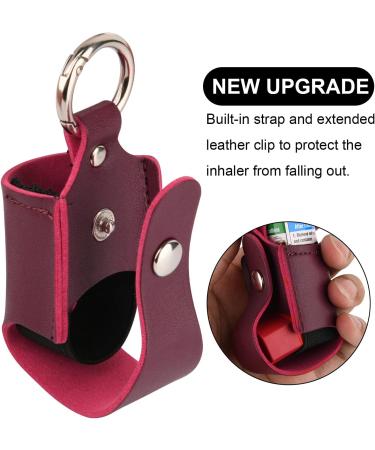 Buy Beautyflier Asthma Inhaler Holder - Durable Microfiber Leather Keychain for Kids & Adults | Travel-Friendly & Stylish (Red - Buy Online on GoSupps.com