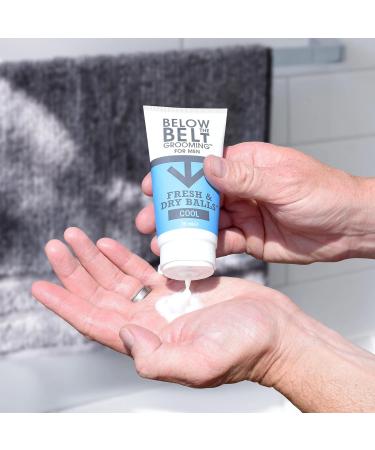 Below The Belt Grooming Fresh & Dry Ball Cool Ball Intimate Deodorant For Men Protects against Sweat Odour and Chafing Cool Mint Fragrance 2 x 75ml Cool Mint 75 ml (Pack of 2) - Buy Online on GoSupps.com