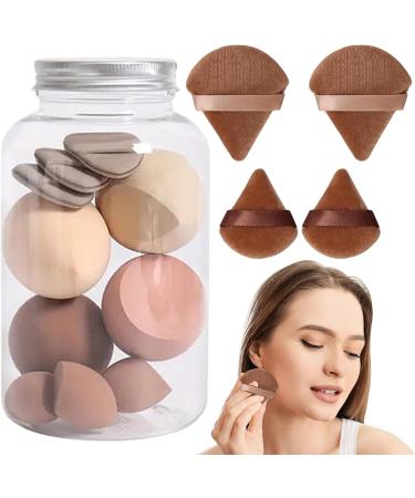 plsyyuw Makeup Sponge Blender Blending Sponge & Makeup Sponge Set | Powder Puff Long Lasting Beauty Sponge Wet & Dry Use for Women Girlfriend Mother Wife Light Coffee - Buy Online on GoSupps.com