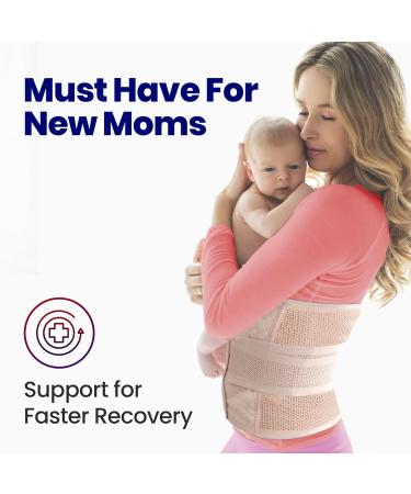 Postpartum Belly Band & C Section Binder | Abdominal Support Wrap for Surgery & Pregnancy Recovery (XL - Buy Online on GoSupps.com