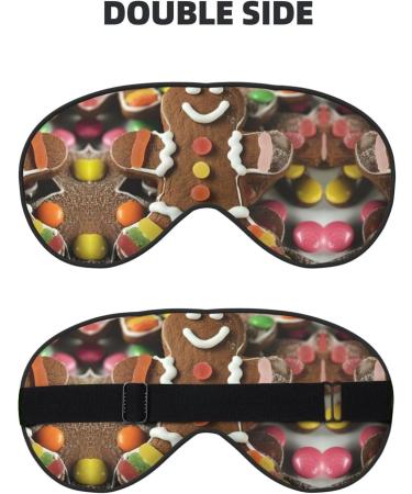 Gingerbread Man Candy Print Double-Sided Eye Mask Soft and Light Blocking for Enhancing Sleep Quality - Buy Online on GoSupps.com
