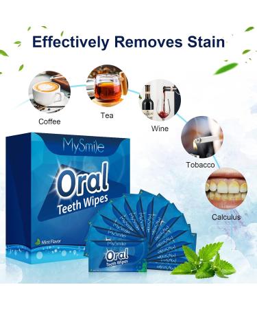 MySmile 100pcs Teeth Wipes | Deep Cleaning Oral Brush & Tooth Wipes in Mint Flavor - Ideal for Fresh Breath & Convenient Teeth Cleaning - Buy Online on GoSupps.com