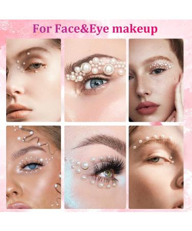 2700 Pcs Flat Back Pearls Kit - White & Beige Half Round Pearls with Pickup Tool for Nail Art, Face Makeup, and Crafts - Buy Online on GoSupps.com